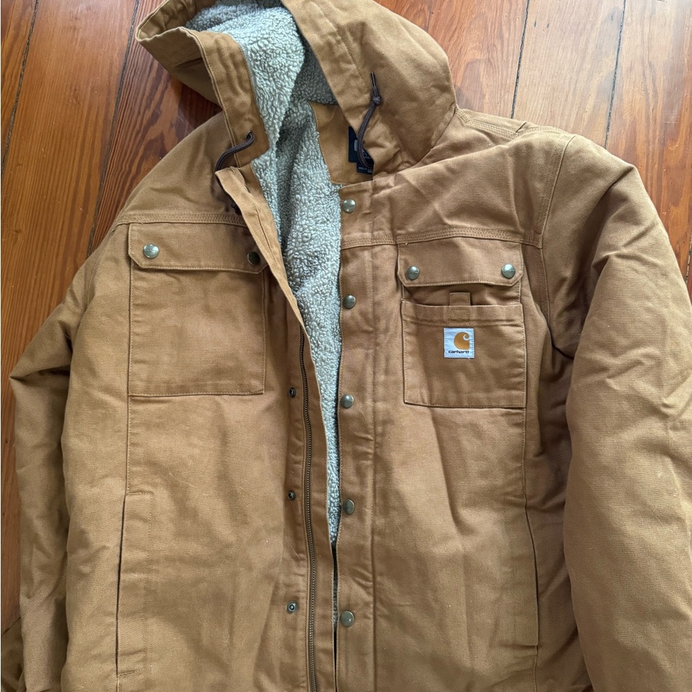 Carhartt Tan Military Field Jacket Durable Canvas
